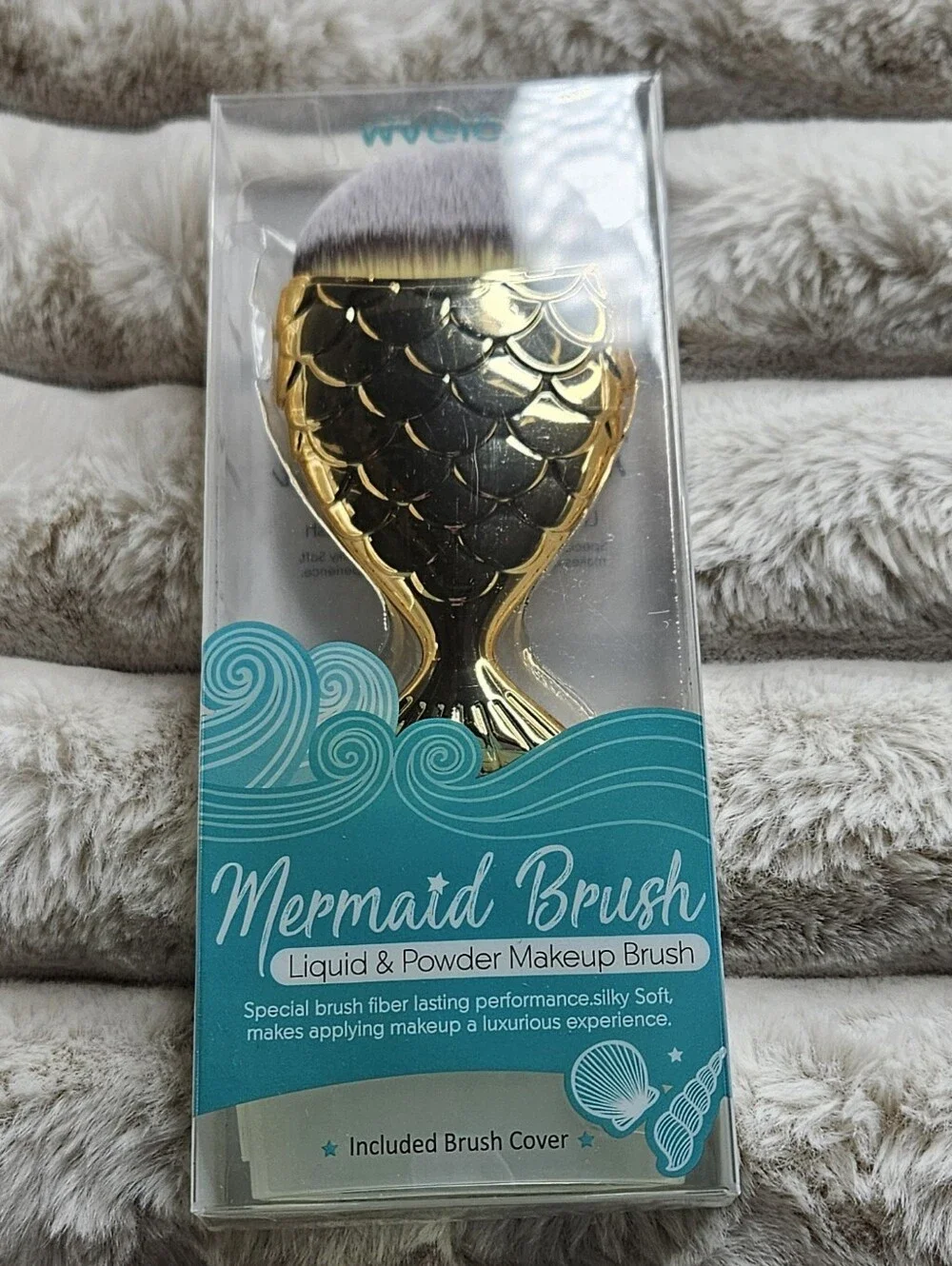 Gold Mermaid Liquid & Powder Makeup Brush